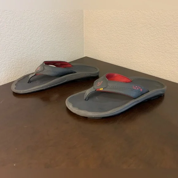 OluKai | Shoes | Olukai Flip Flops Sandals Black Red Us Mens  display picture 1